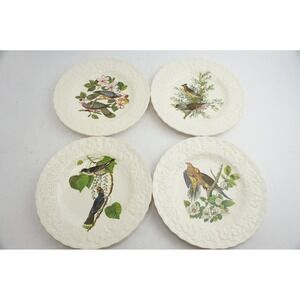 Alfred Meakin Audubon Birds of America Dinner Plates Set of 4 England Good
